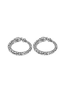 Silver Handcrafted Bacelets In Sterling Silver (Set of 2)
