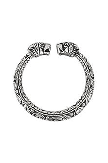 Silver Handcrafted Bacelets In Sterling Silver (Set of 2)