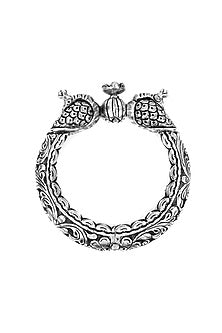 Silver Handcrafted Bacelets In Sterling Silver (Set of 2)