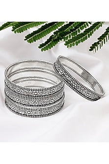 Silver Handcrafted Bacelet In Sterling Silver (Set of 4)