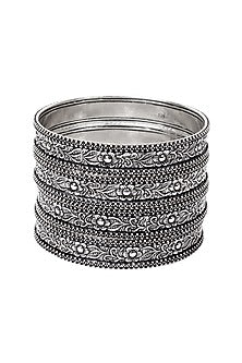 Silver Handcrafted Bacelet In Sterling Silver (Set of 4)