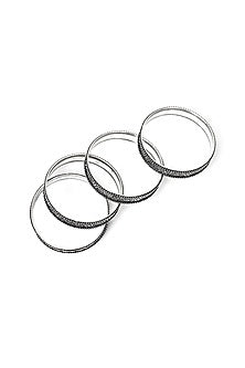Silver Handcrafted Bacelet In Sterling Silver (Set of 4)