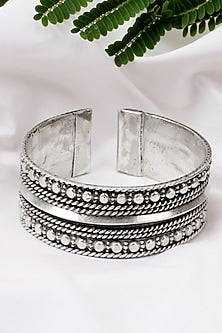 Silver Handcrafted Bacelet In Sterling Silver