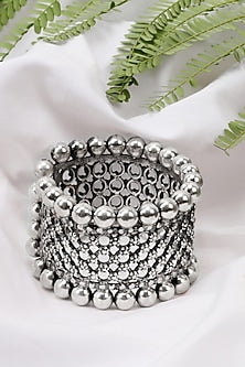 Silver Handcrafted Bacelet In Sterling Silver