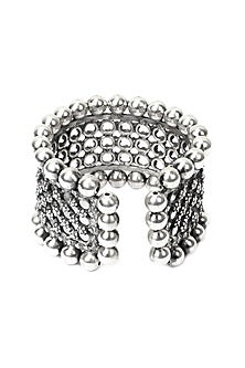 Silver Handcrafted Bacelet In Sterling Silver