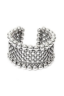 Silver Handcrafted Bacelet In Sterling Silver