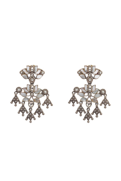 Silver Handcrafted Earrings In Sterling Silver