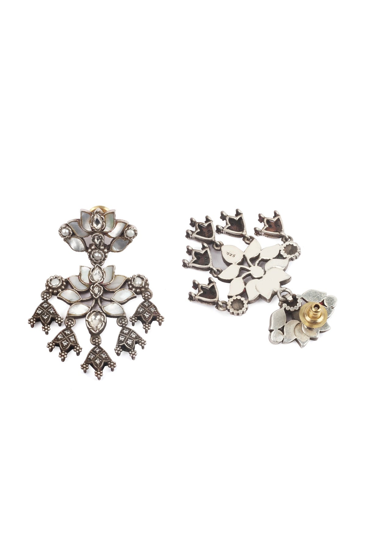 Silver Handcrafted Earrings In Sterling Silver