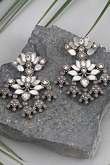 Silver Handcrafted Earrings In Sterling Silver