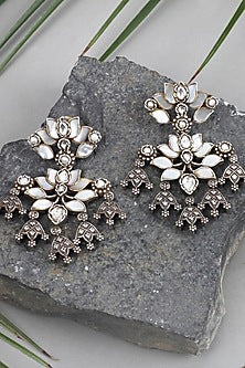 Silver Handcrafted Earrings In Sterling Silver
