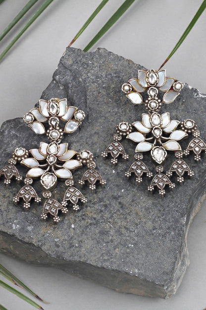 Silver Handcrafted Earrings In Sterling Silver