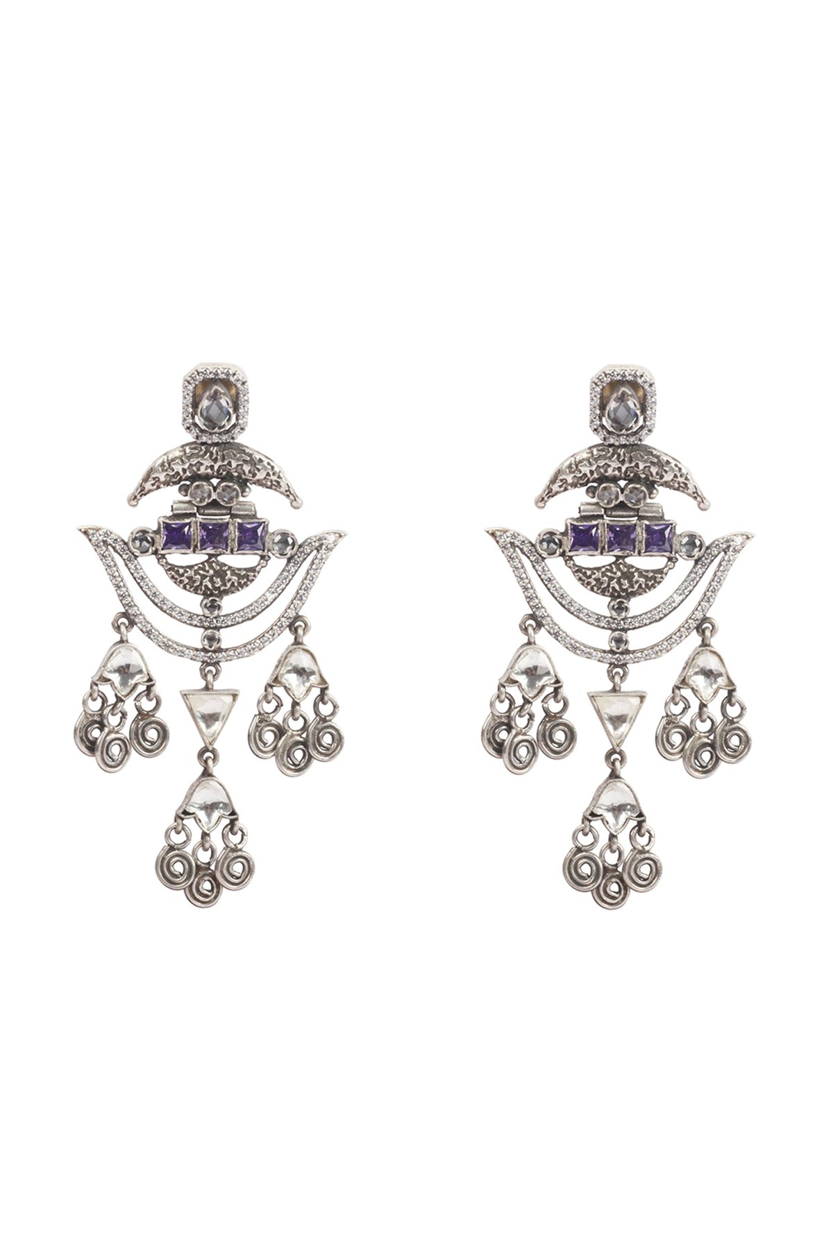 Silver Earrings In Sterling Silver