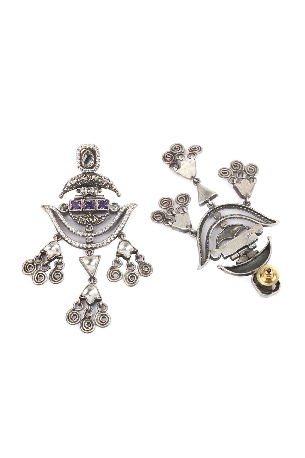 Silver Earrings In Sterling Silver