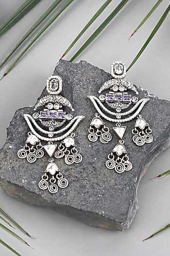 Silver Earrings In Sterling Silver