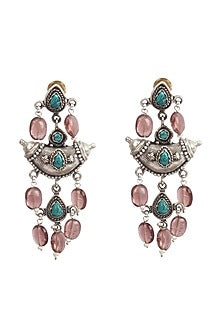 Silver Beaded Earrings In Sterling Silver