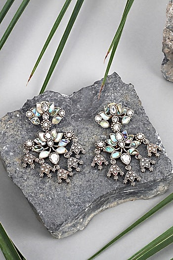 Silver Dangler Earrings In Sterling Silver