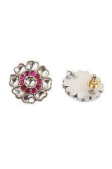 Silver Floral Earrings In Sterling Silver