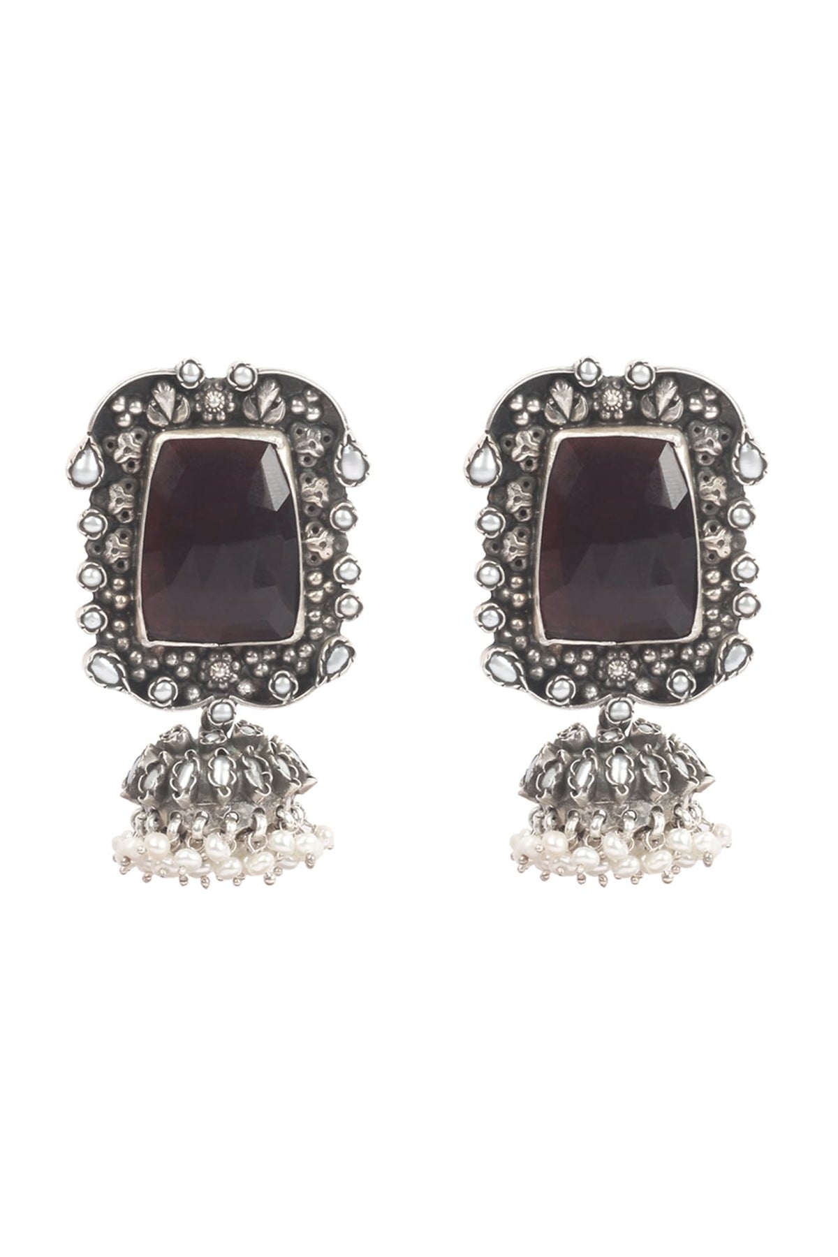 Silver Handcrafted Earrings In Sterling Silver