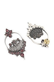 Silver Earrings With Beads In Sterling Silver