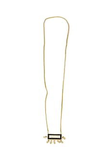 Gold Finish Handcrafted Pendant Necklace In Sterling Silver