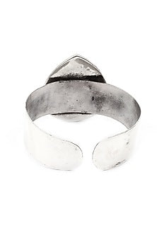 Gold Plated Silver Handcrafted Handcuff In Sterling Silver