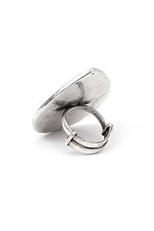 Gold Plated Silver Adjustable Ring In Sterling Silver