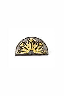 Gold Plated Silver Adjustable Ring In Sterling Silver