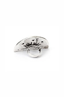 Gold Plated Silver Adjustable Ring In Sterling Silver