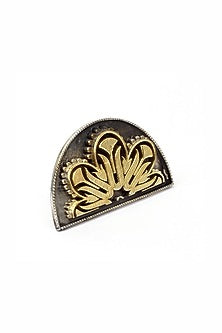 Gold Plated Silver Adjustable Ring In Sterling Silver
