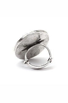 Gold Plated Silver Adjustable Ring In Sterling Silver