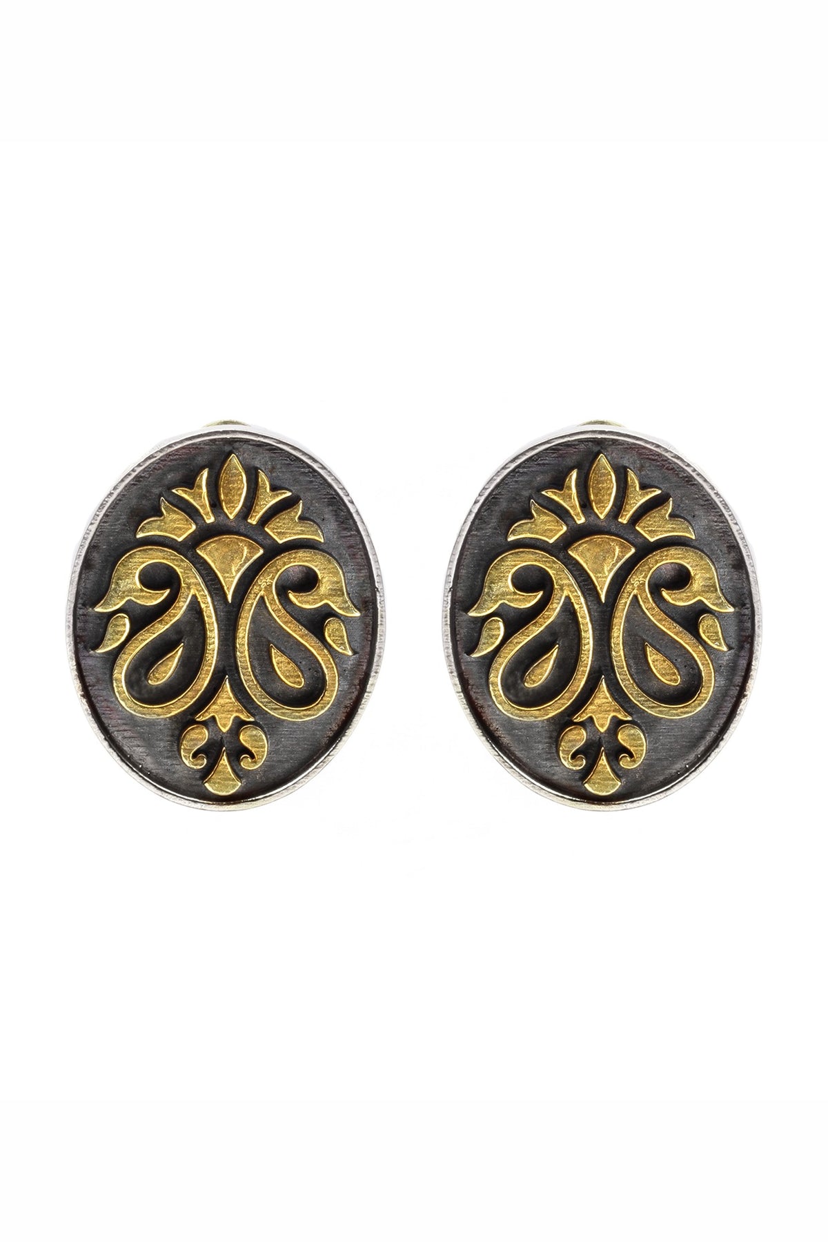 Gold Plated Silver Stud Earrings In Sterling Silver