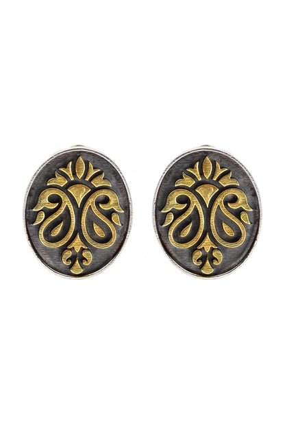 Gold Plated Silver Stud Earrings In Sterling Silver