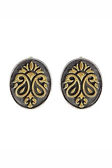 Gold Plated Silver Stud Earrings In Sterling Silver
