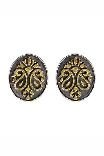 Gold Plated Silver Stud Earrings In Sterling Silver