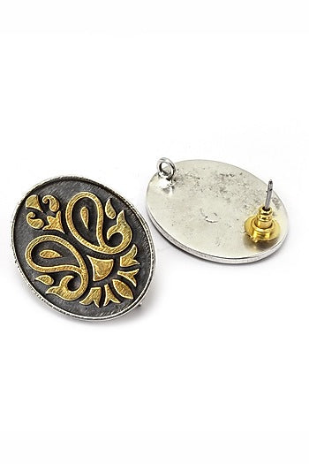 Gold Plated Silver Stud Earrings In Sterling Silver