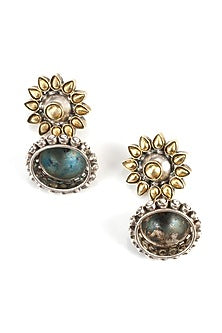Gold Plated Handcrafted Earrings In Sterling Silver