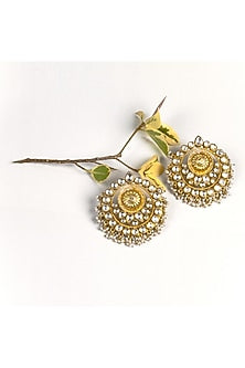 Gold Plated Handcrafted Earrings In Sterling Silver