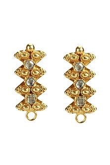 Gold Plated Handcrafted Earrings In Sterling Silver