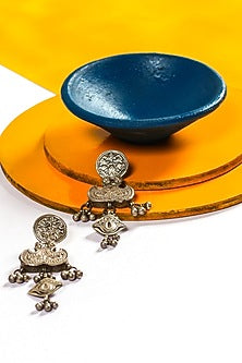 Gold Plated Handcrafted Earrings In Sterling Silver