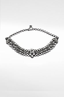 Silver Moissanite Choker Necklace