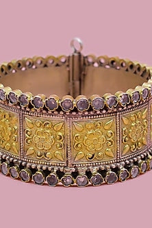 Two Tone Finish Bangle in Silver