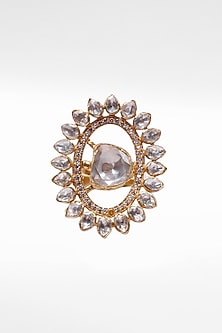 Gold Plated Moissanite Ring