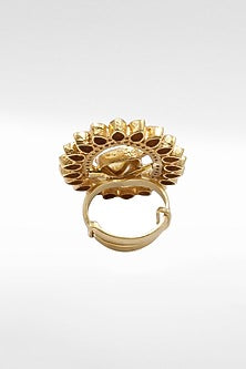 Gold Plated Moissanite Ring