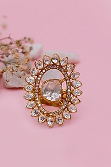 Gold Plated Moissanite Ring