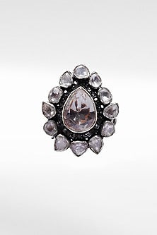 Silver Moissanite Ring