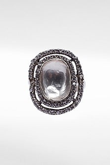 Silver Moissanite Ring