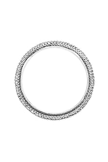 Silver Finish Handcrafted Bangle In Sterling Silver