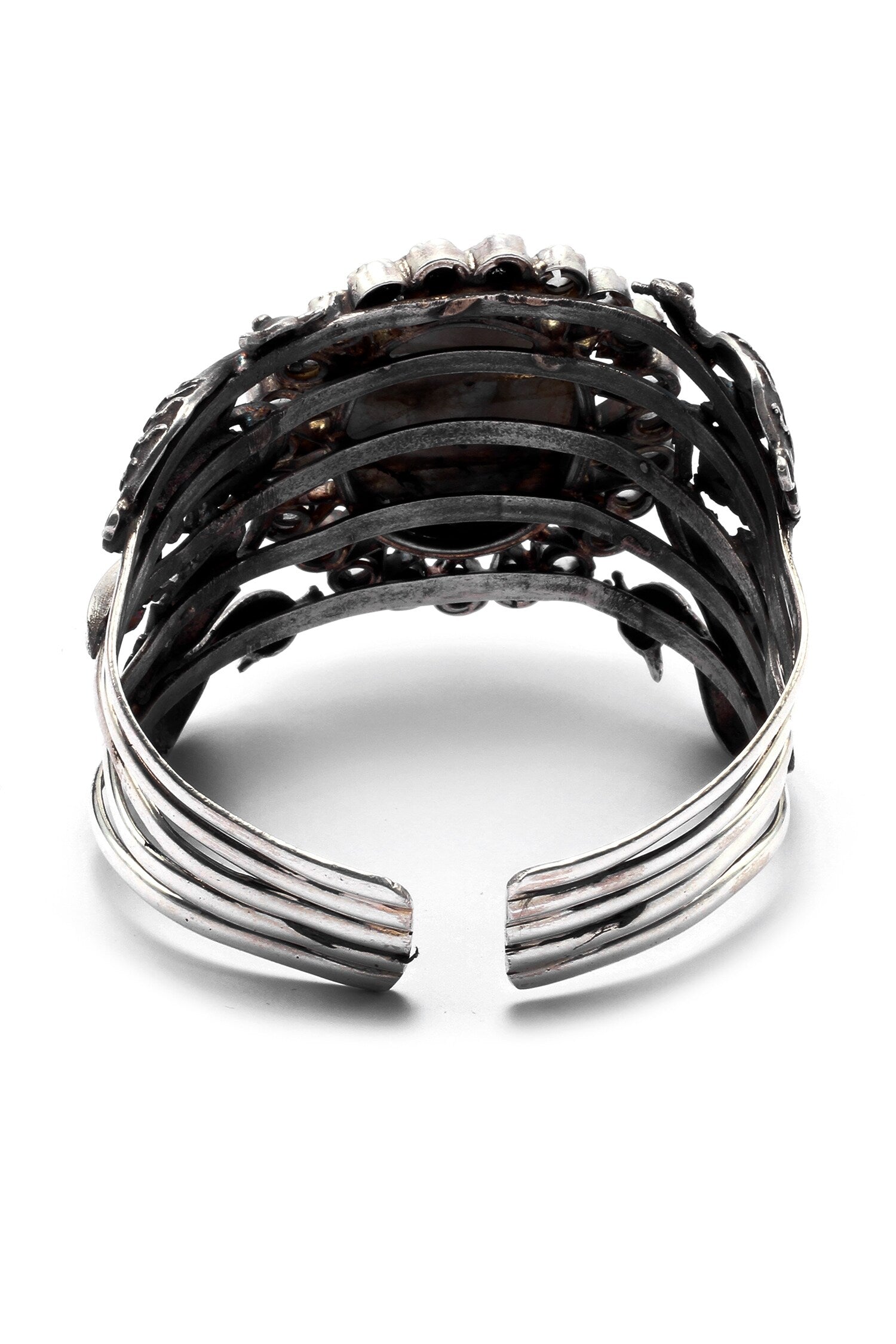Shabina Stone Embellished Cuff Bracelet 