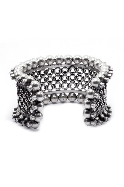 Lubena Checkered Pattern Cuff Bracelet 