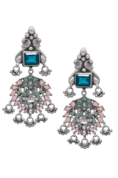 Kashida Kundan Embellished Earrings 